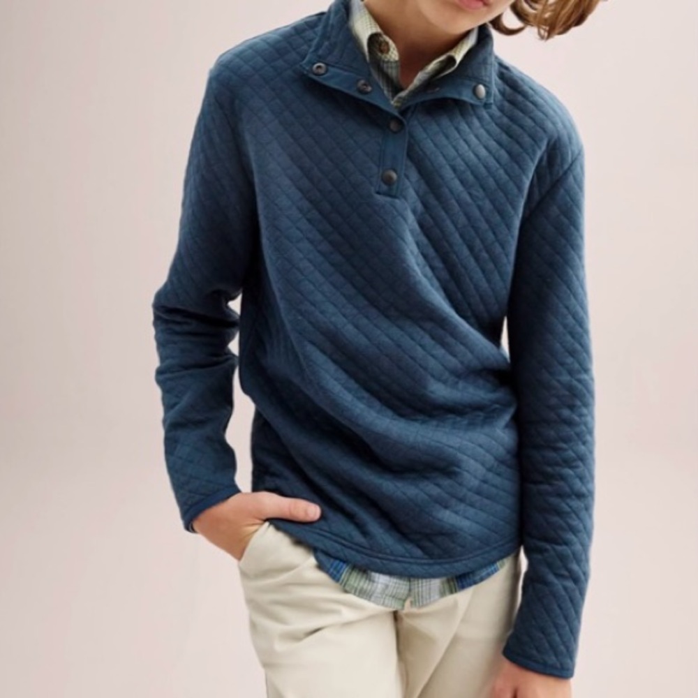 2 For $15 Sonoma Boys Quilted Quarter-Snap Pullover Sweater